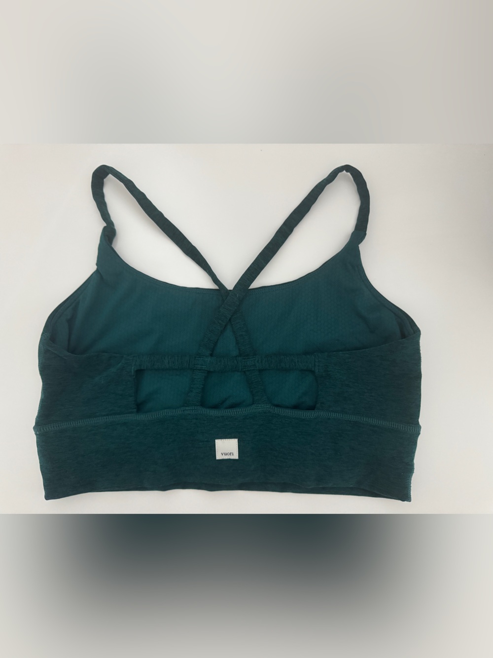 Vuori Women's Deep Teal Strappy Sports Bra | size L
